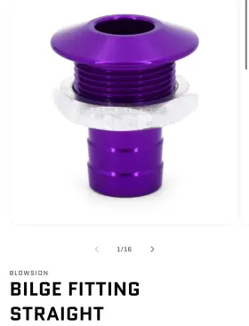 04-03-026 Blowsion Straight Purple Bilge Fitting