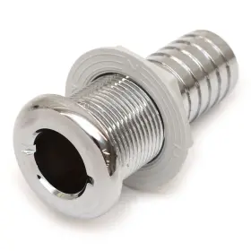 Blue Wave Boats Pn 1120148 Boat Thru Hull Fitting 1 1/8 Inch Silver Plastic