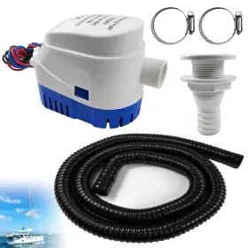 Bya038 Bqweun Automatic Boat Bilge Pump Kit For Boats 1-1/8 Inch Plumbing