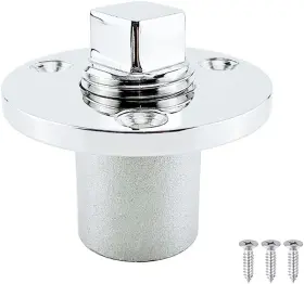 Brand Eeyad 738192449429 Stainless Steel Marine Boat Garboard Drain Plug Fits 1 Inch Transom Hole Silver