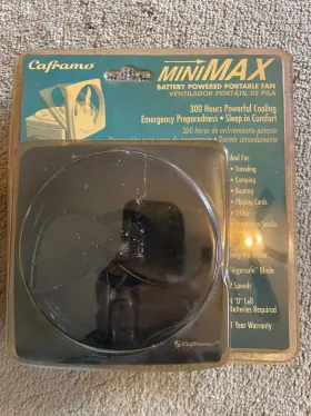 Caframo 062503737012 Minimax Battery Powered Portable Air Circulating Inch Packaging Discolored