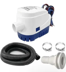 B0czkrfhgv Camnwamn 1 1/8 Inch Bilge Pump Plumbing Kit 1100 Gph Electric Automatic Boat 6 Foot Hose