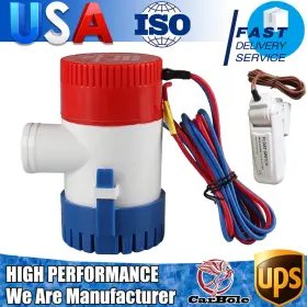 Cn04ld10307006 Carbole 1100gph 12v Electric Bilge Pump Marine Submersible Sump Water Transfer Boat New