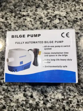 Am-abbpump-750gph Ce 12v 750gph Automatic Bilge Pump Submersible Boat Auto 3/4 Inch Outlet