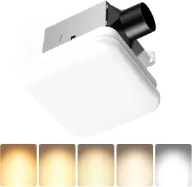 Consciot 850053671975 50 Cfm Bathroom Exhaust Fan 7.25 7.5 5 Inches Housing White