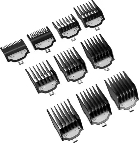 Tm-w0621 Cr8gr8 Professional For Wahl Clipper Guards Set 10 Pcs Coded Cutting Pack Black