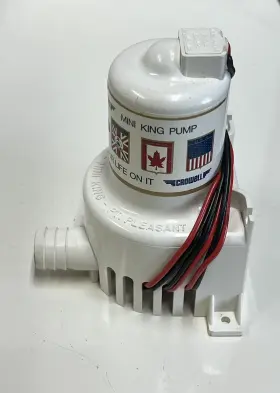 Mk12 Crowell Nos Mini King Bilge Pump Boat Marine 12 Volt 3/4 Inch Hose Fitting