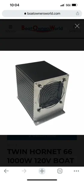 Txp1j2-1000 Design Stein Twin Hornet 66 Boat Bulge Heater Model#