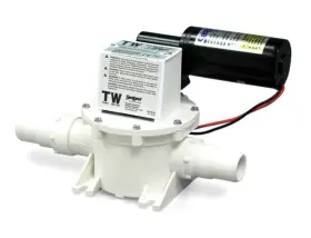 9108554779 Dometic 1334283 Sealand Waste Discharge T Pump 24v Runs Dry Bellow Style Part