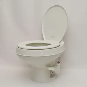 302301671 Dometic 300 Rv Boat Toilet Low Profile Gravity Flush White