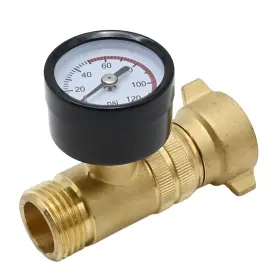Fu3xt883 Duzforei Brass Rv Water Pressure Regulator 40-50psi With Gauge And Filter Screen 3/4 Inch