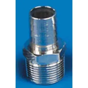 Ms115-1212 Eddie Motorsports Brass Hose Fitting 1/2 Npt-1/2 Chrome Plated E