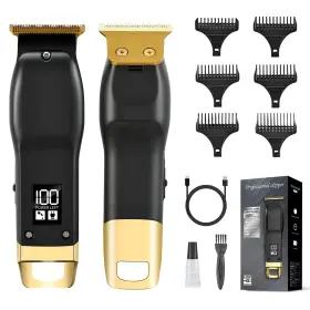 Tf-818 Elehomyou Beard Trimmer For Men - Rechargeable Mens Hair Clippers And Black