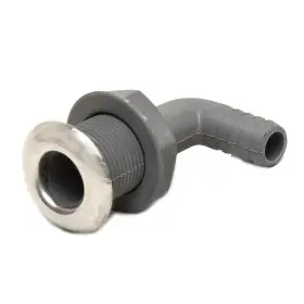 1116075 Excel Boats Pn Boat Thru Hull Elbow Fitting 90 Degree 3/4 Inch Ss Cap Nylon