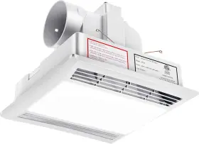 Fiada 657444344308 Bathroom Exhaust Fan Ultra Quiet 1.0 Sones Ceiling Vent White