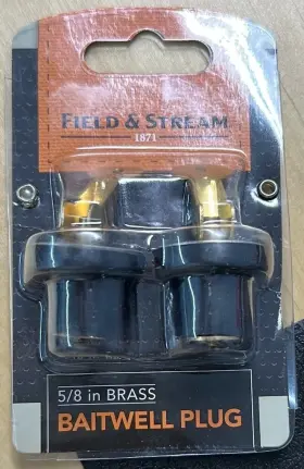 Feh01094 Field & Stream By Dicks Sporting Goods New - And Baitwell Plug 5/8 Inch Brass Adjusts Seals Tight