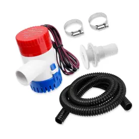 Bbwp-12v Filterup 1100 Gph Boat Bilge Water Pump 12v 1-1/8 Inch Dia Plumbing Kit Wi