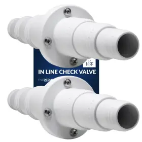 2056-m2-1 Five Oceans 1-inch - 1-1/4-inch 1-1/2-inch In-line Check Valve Stepped Connection 2-pack