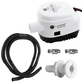 4660-c1-ns Five Oceans 750 Gph Automatic Bilge Pump Plumbing Kit 12-volts 1-1/8 Inch Hose