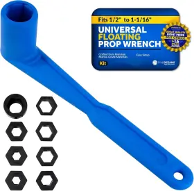 4689 Five Oceans Universal Prop Wrench Kit With Multiple Sockets Floating Blue