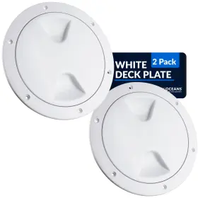 571-m2-1 Five Oceans 8 Inch Boat Hatch 2-pack Marine Access Round Inspection Deck Plate