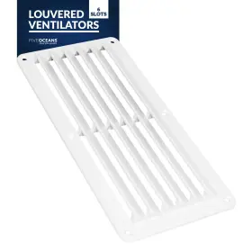 590-1 Five Oceans 6-slotted Louvered Ventilators 4-7/8-inch X 10-1/4-inch White Abs Plastic