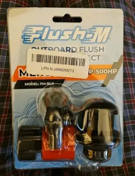 Flush-m 198168740590 Mercury Motors Quick Release Port With 90 Elbow - Black Fm-blk
