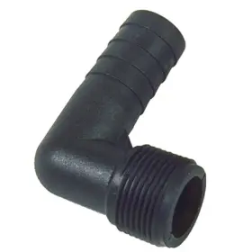 Forespar 901001 Hecm-12 Marelon 3/4 Inch Hose Barb X Npt Male 90 Elbow Fitting