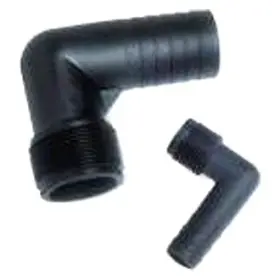 901002 Forespar 1 Inch Hose I.d. To Male 90 Plastic Black Elbow Hose/pipe Adapter