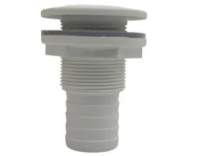 91175 Gemlux 90837 Marine Reinforced Nylon Composite 1-1/2 Inch Bsp White Thru-hull Fitting