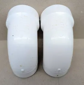 72916 Genova Products Lot Of 2 1-1/2 Inch Pvc Dwv 90 Street Elbow White Nsf Made Usa