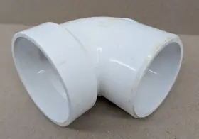 72920 Genova Products Pvc 90 Degree Elbow 1-1/2 Inch Slip X White New Old Stock