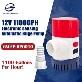 Gm-ep-bp0010 Genuine Marine 12v 1100gph Automatic Submersible Boat Bilge Water Pump With Auto Float Switch