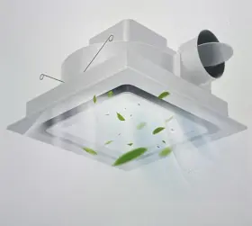 K250 Gopper 12 Inch Ultra Quiet Bathroom Fan Led Light 10x10 Mount 1.0 Sone 141cfm