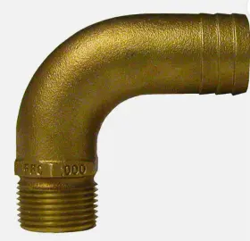 Ffc-1000 Groco 74181 1 Inch Npt X 1-1/4 Id Bronze Full Flow 90 Elbow Pipe To Hose