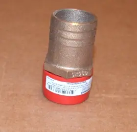 Ff-1250 Groco 1-1/4 Inch Npt X 1-1/2 Bronze Full Flow Pipe To Hose Straight Fitting/ff-1250