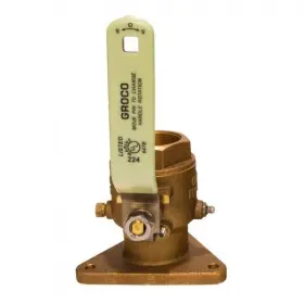Gro-fbv-1000 Groco 1 Inch Bronze Tri-flanged Ball Type Seacock Fbv-1000