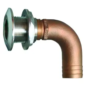 Hthc-2000-s Groco Hthc Series 2 Inch Hole 90 Stainless Steel Elbow Thru-hull Fitting For 1-3/4 Hose