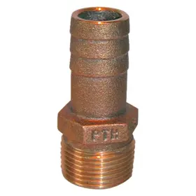 Pth-500 Groco 1/2 Inch Hose I.d. To Nptm Bronze Hose/pipe Adapter