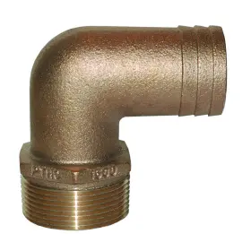 Pthc-1250 Groco 1-1/4 Inch Bronze 90 Pipe To Hose Fitting - Npt X Id Elbow