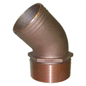 Pthd-1250 Groco Pthd Series 1-1/4 Inch Hose I.d. To Nptm 45 Bronze Elbow Hose/pipe Adapter