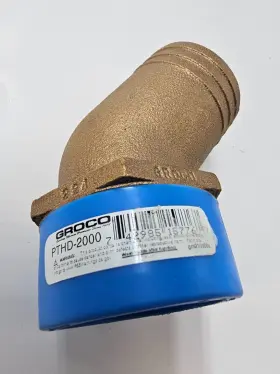 Pthd-2000 Groco 2 Inch Npt-45 X Id Hose Barb Standard Flow Elbow