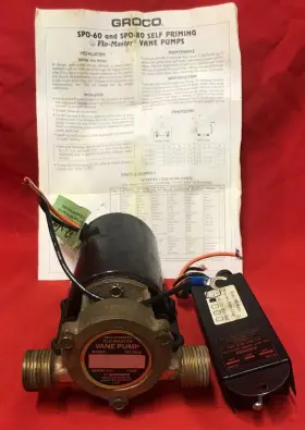 Spo-60-r Groco Flo-master 12-volt Reversing Vane Pump