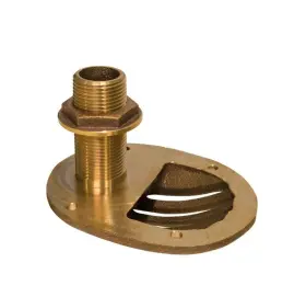 Sth-1500-w Groco Free Ship - 1-1/2 Inch Bronze Combo Scoop Thru-hull With Nut