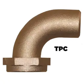Tpc-1000 Groco 90 Deg Tail Piece Tpc Series - Bronze 1 Inch Hose X Pipe