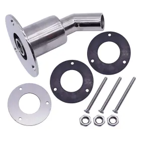 Habiiid 716035764625 Marine Heater 24 Mm Exhaust Hull Skin Fitting 316 Stainless Steel Curved Tub
