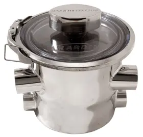 420-913222 Hardin Offshore Gil Style Sea Strainer 1 Inch Npt Dual Inlets/outlets Polished