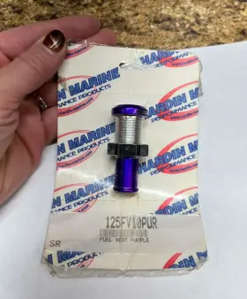 125-fv10pur Hardin Marine Billet Purple Aluminum Fuel Vent 5/8 Inch New