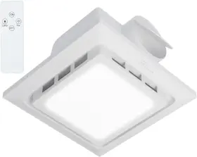 Hkst-2h1h4h1ybs Hawkrown 2-in-1 Bathroom Exhaust Fan With Light 140 Cfm Quiet Vent 140cfm White