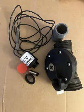 Sv-3200 Headhunter Marine 32v Dc Electric Flush Valve With Inlet Cone Strainer 1 Inch Nipple
